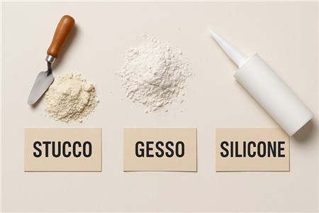 Stucco, gesso e silicone: caratteristiche e utilizzi di 3 materiali apparentemente simili